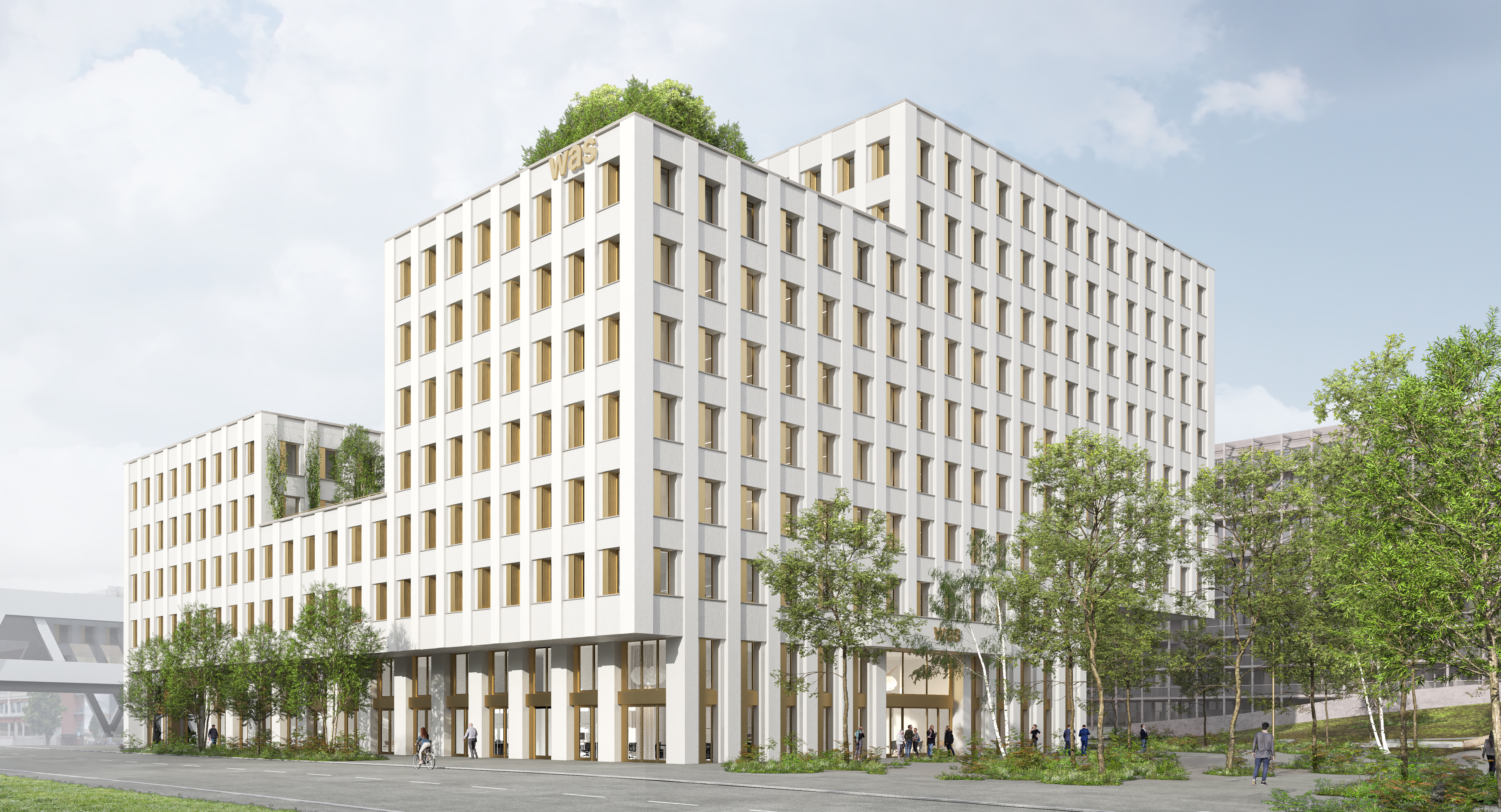 Visualisierung zukünftiges WAS-Gebäude Eichhof West