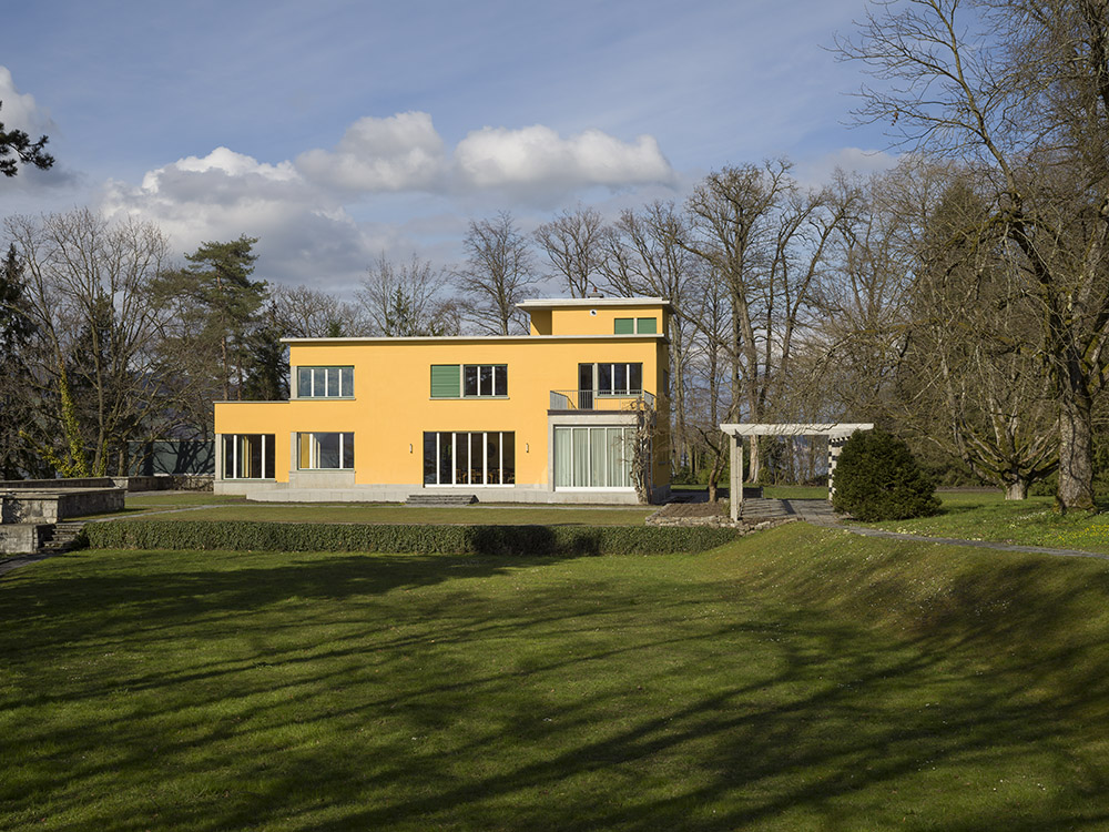 Villa Senar, Südfassade gemäss historischem Foto (03), Bild: 2023, Kantonale Denkmalpflege, Priska Ketterer