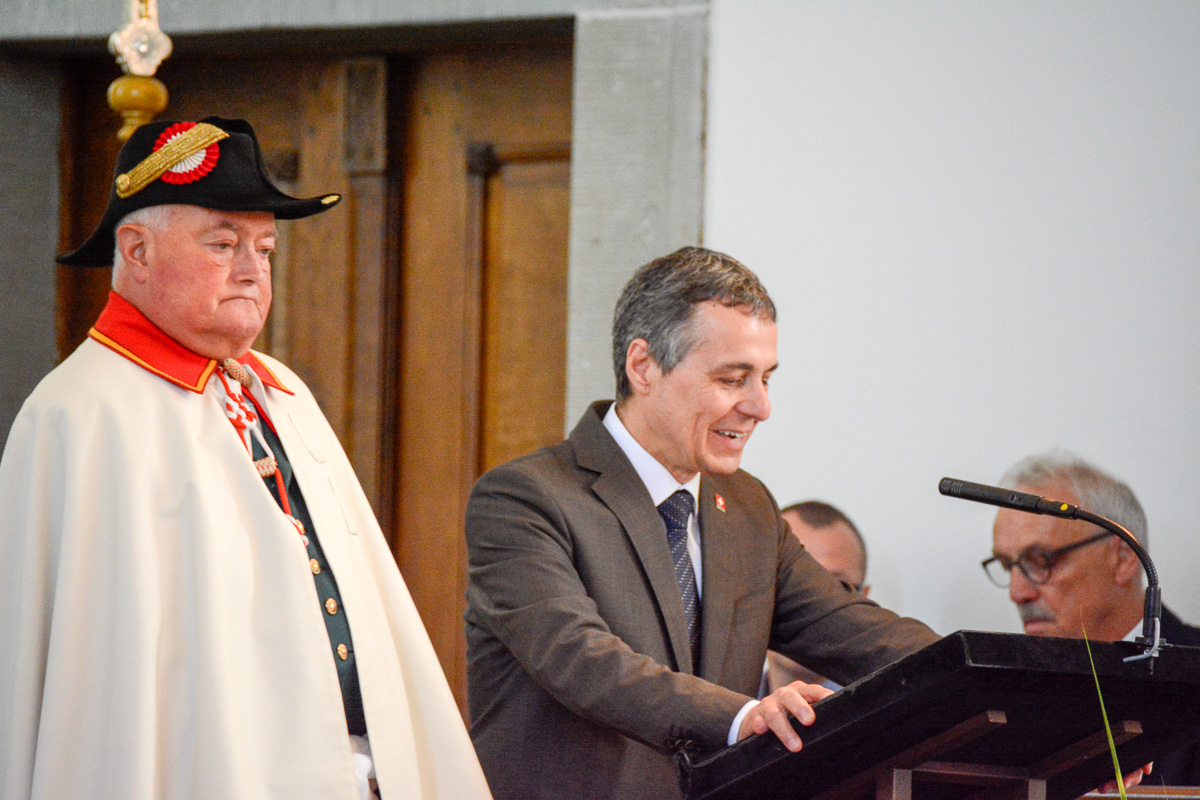 Bundesrat Ignazio Cassis hält die Festrede.