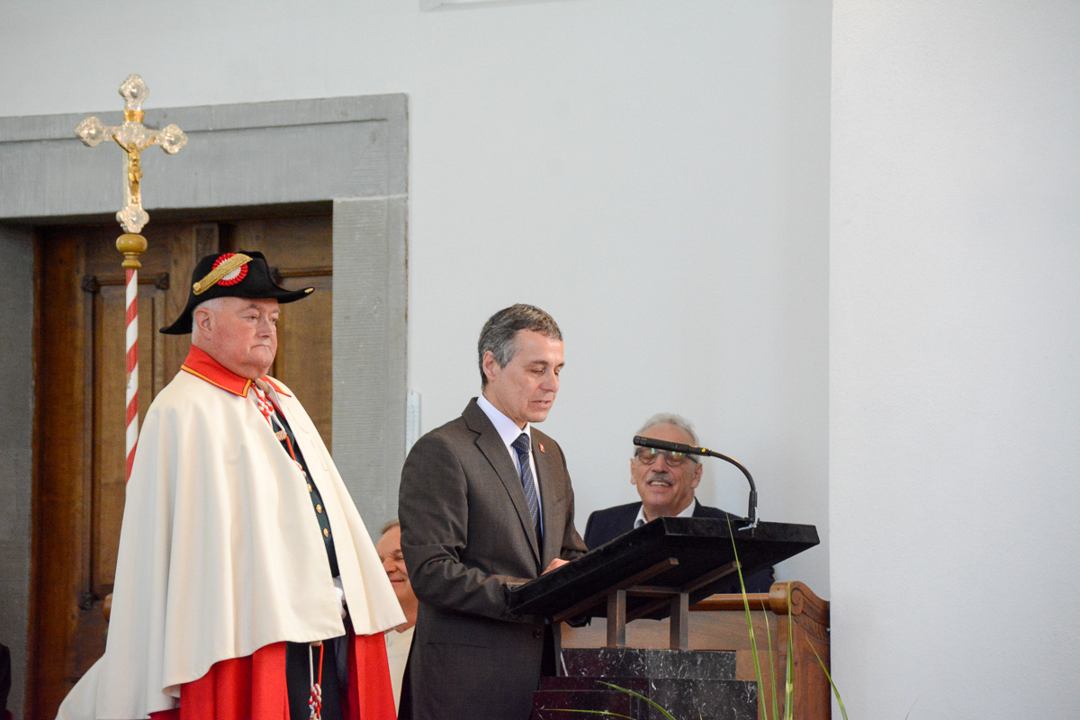 Bundesrat Ignazio Cassis hält die Festrede.