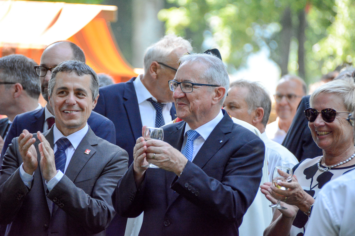 Bundesrat Ignazio Cassis und Regierungspräsident Robert Küng